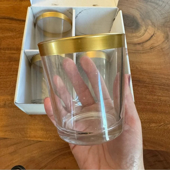 NWT Gold Rim 13oz Highball Glasses Set of 4 - Picture 11 of 16
